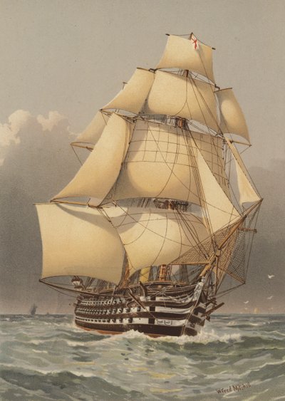 HMSビクトリア、121門 作： William Frederick Mitchell