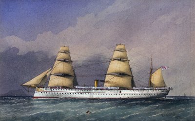 インド亜大陸から軍隊を輸送するための英国海軍の鉄船体船HMS