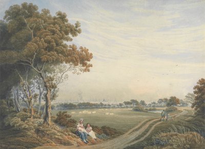 セント ジョンズ ウッドからのロンドン市街の遠景 作： William Frederick Wells