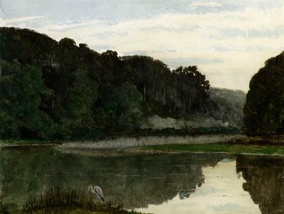 ヘロンのいる風景、1868年 作： William Frederick Yeames