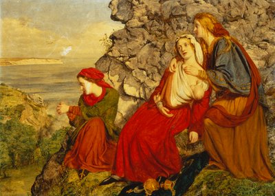デンマーク人の侵略：紛争を見守るサクソン人女性、 作： William Gale