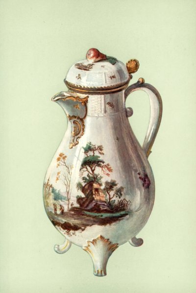 コーヒーポット、ルートヴィヒスブルク（カラーリトグラフ 作： William Gibb
