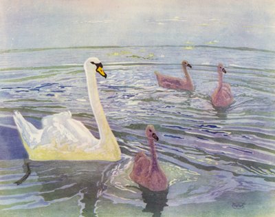 白鳥とシグネット (カラーリソ) 作： William Giles