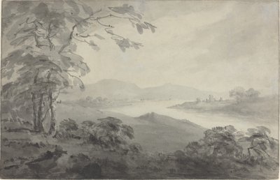 廃墟のある川の風景 作： William Gilpin