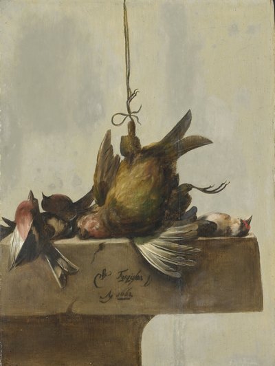 鳥のある静物 作： William Gowe Ferguson