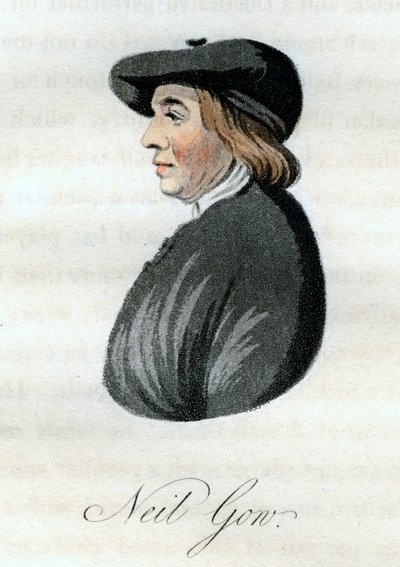ニールガウ、スコットランドのバイオリン奏者、1800年。 作： William Green
