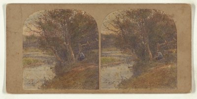 [川岸に座って物思いにふける男] 作： William Grundy