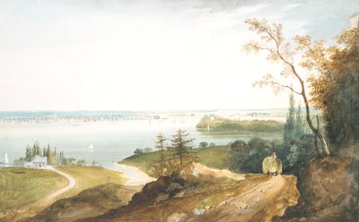 ウィーホークからのニューヨーク、1820-23年頃。 作： William Guy Wall