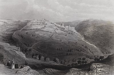 エルサレムのライオン山、悪の丘の顧問 作： William H. Bartlett
