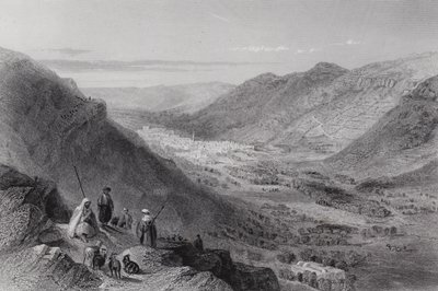 シケムとナブラの谷、古代シケム（彫刻 作： William H. Bartlett