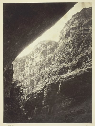 カナブ・ウォッシュのカノン、コロラド川、南を望む、1872年。 作： William H. Bell
