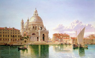 ヴェネツィアのサンタ・マリア・デッラ・サルーテの眺め（キャンバスに油彩） 作： William H. Burnett