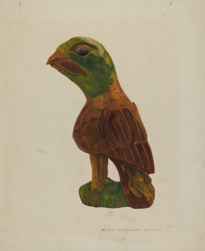 パ。ドイツの彫刻された鳥、1939年頃。 作： William H Edwards