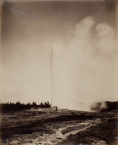 オールド フェイスフル、1871 年。 作： William H. Jackson