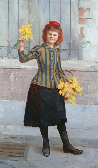 ミス・ガーティー・ミラーの肖像、1893 作： William H. Parkinson