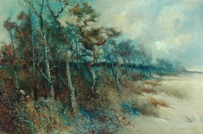 砂浜の風景の木々、ヘイシャム、1915 作： William H. Parkinson