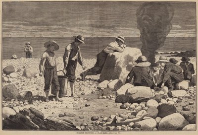 海辺のスケッチ - あさり焼き 作： William H. Redding after Winslow Homer