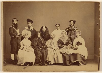 仮面舞踏会の写真 1868年2月18日 - フレンドシップ・ホール・フィラ 作： William H. Rhoades