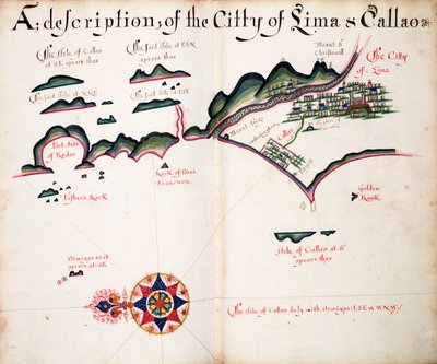 リマとカヤオの地図 作： William Hack