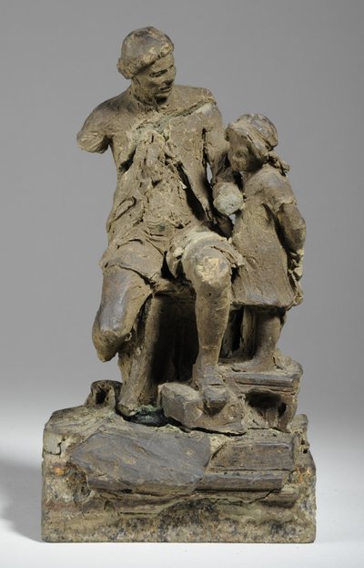 ジョシュア・レノルズと子供のためのマケット（粘土） 作： William Hamo Thornycroft