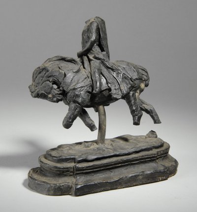 エドワード1世の騎馬像のマケット、1893年頃（粘土） 作： William Hamo Thornycroft