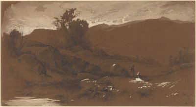 風景の中の人物 作： William Hart