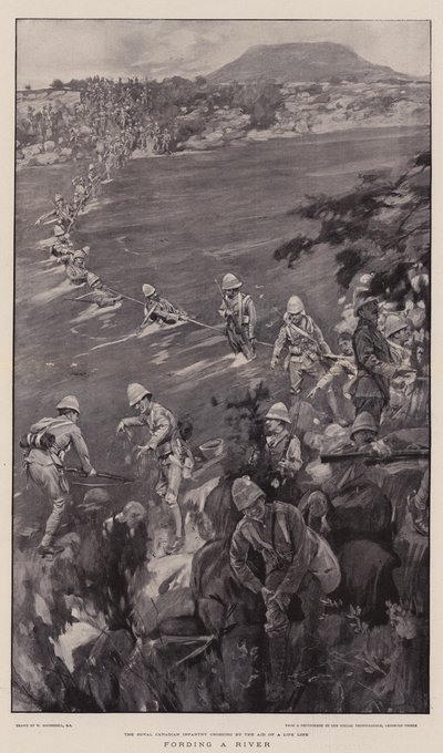 川を渡る 作： William Hatherell