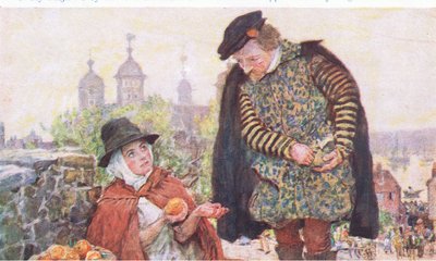 シェイクスピアは、タワーヒルの女性からマイマガジンpub.1922からオレンジを購入しています。 作： William Hatherell