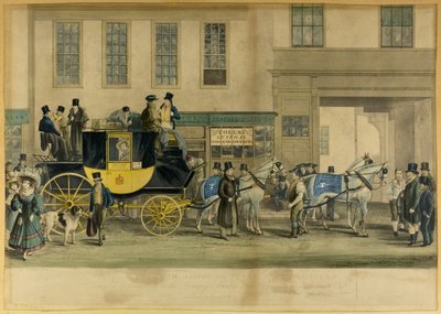 ザ ブレナム、スター ホテルを出発 (オックスフォード) 作： William Havell