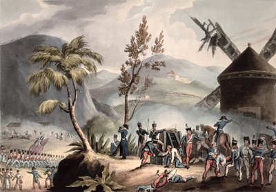1808年8月17日、トーマスサザーランド（bc1785）（アクアチント）によって刻まれたロレーアの戦い 作： William Heath