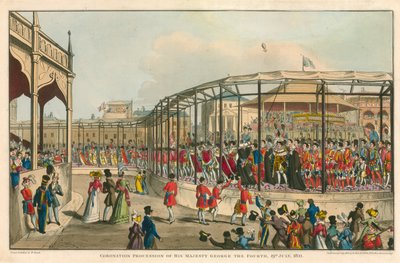 1821年7月19日、ジョージ4世陛下の戴冠式行列 作： William Heath