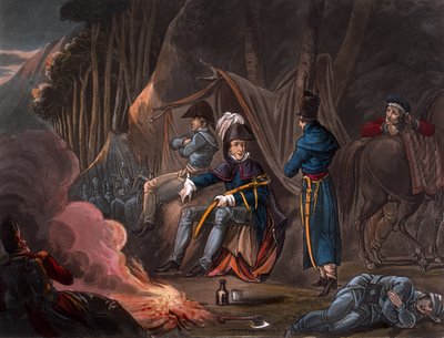 1813年7月のピレネー山脈での停戦、JCスタドラーによる彫刻 作： William Heath