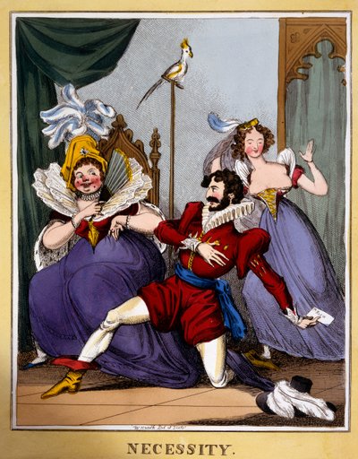必要性、1818年頃（手塗りの彫刻） 作： William Heath