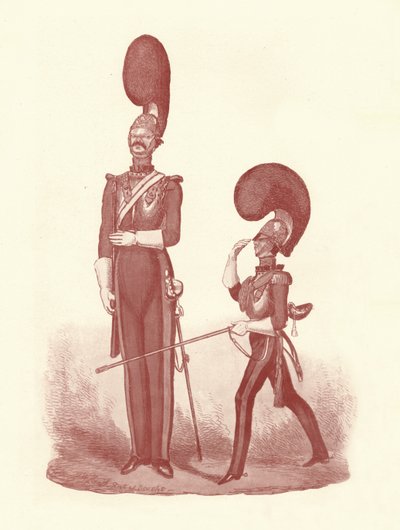 男と将校の違いを示す、1830-1840、1909 作： William Heath