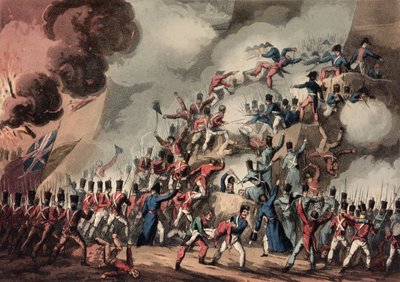 トーマスサザーランド（bc1785）によって刻まれた、聖セバスチャンの嵐、1813年8月31日 作： William Heath