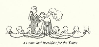 若者のための共同の朝食（リトグラフ 作： William Heath Robinson