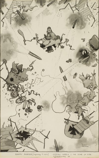 素晴らしい結論、1918年頃 作： William Heath Robinson