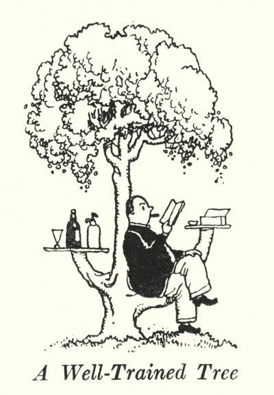鍛え上げられた木（リトグラフ 作： William Heath Robinson