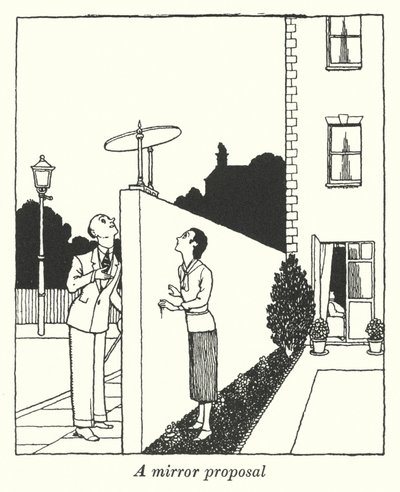 鏡の提案（リトグラフ 作： William Heath Robinson