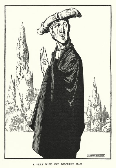 非常に賢く、慎重な男（リトグラフ 作： William Heath Robinson