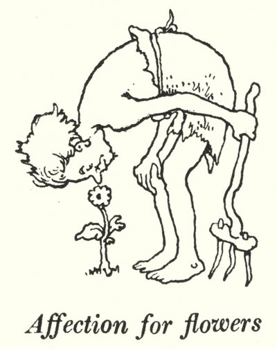 花への愛情（リトグラフ 作： William Heath Robinson