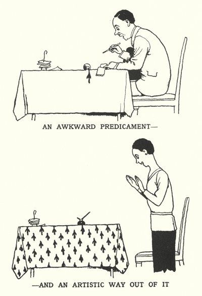 困難な状況を芸術的に打開するために（リトグラフ 作： William Heath Robinson