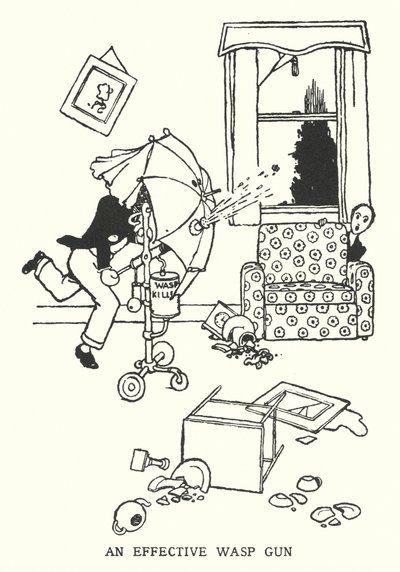 効果的なワスプガン（リトグラフ 作： William Heath Robinson