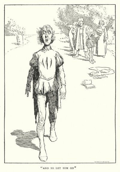 "And so let him go" (litho) 作： William Heath Robinson
