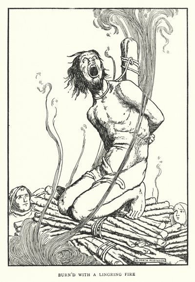 リンギングの火で焼いた（リトグラフ 作： William Heath Robinson