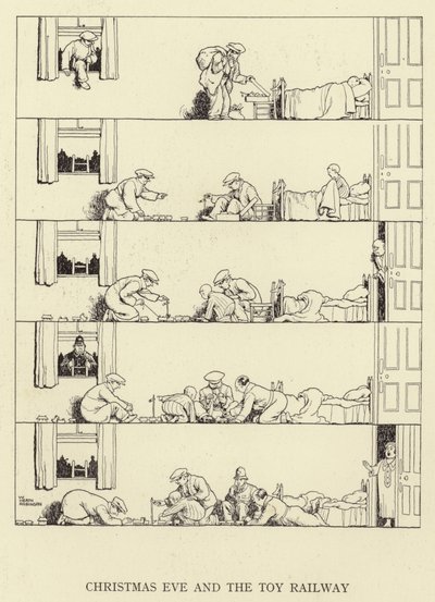 クリスマスイブとおもちゃの鉄道 作： William Heath Robinson
