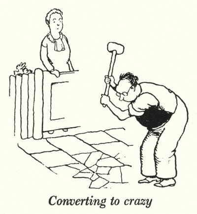狂気への転換（リトグラフ 作： William Heath Robinson
