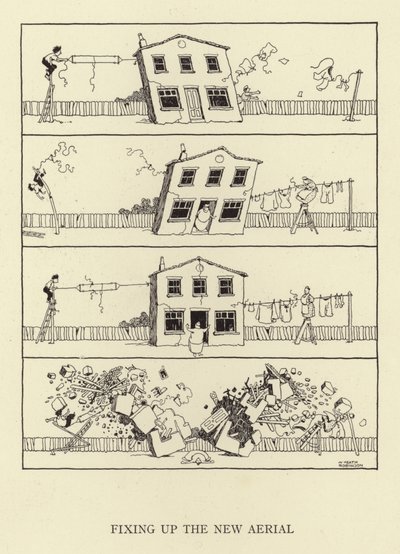 新しいアンテナを修正する 作： William Heath Robinson