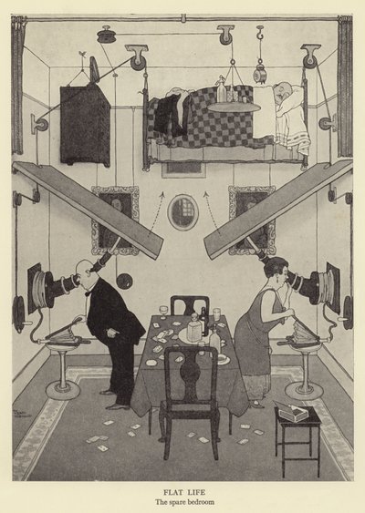 フラットライフ、予備のベッドルームリソ 作： William Heath Robinson