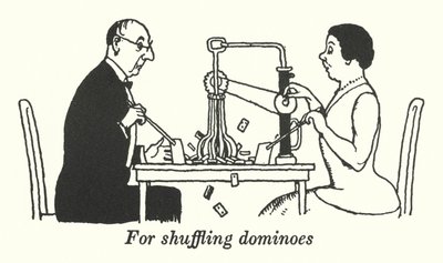 ドミノのシャッフル用（リトグラフ 作： William Heath Robinson